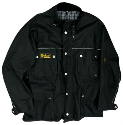 Belstaff Vintage Belted Polyester Black Jacket Size Men XL