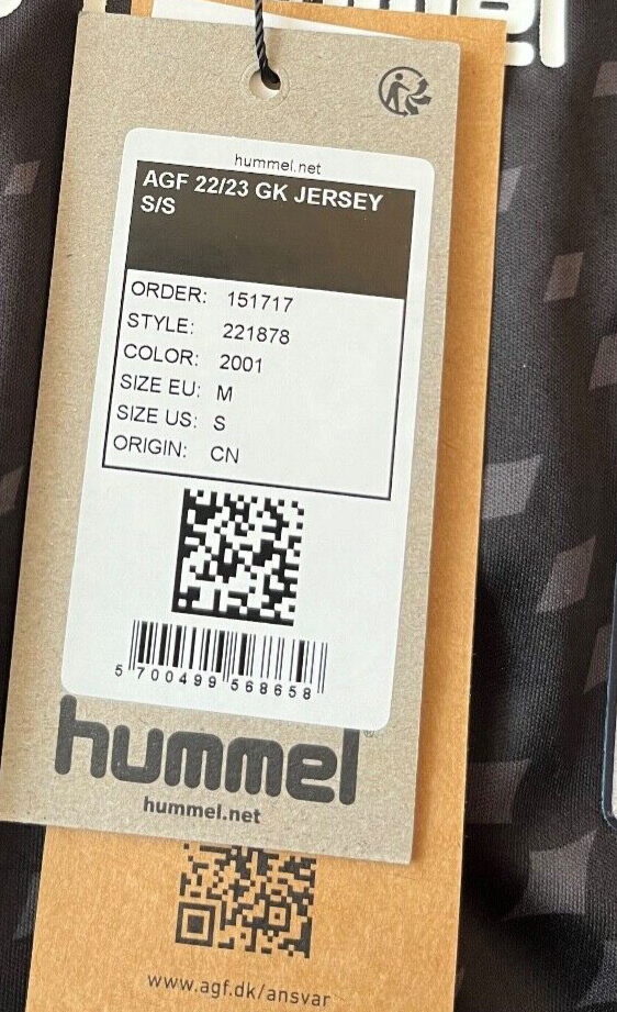 BNWT AGF Aarhus Jersey 2022 2023 Goalkeeper Shirt Hummel Football Size Men M