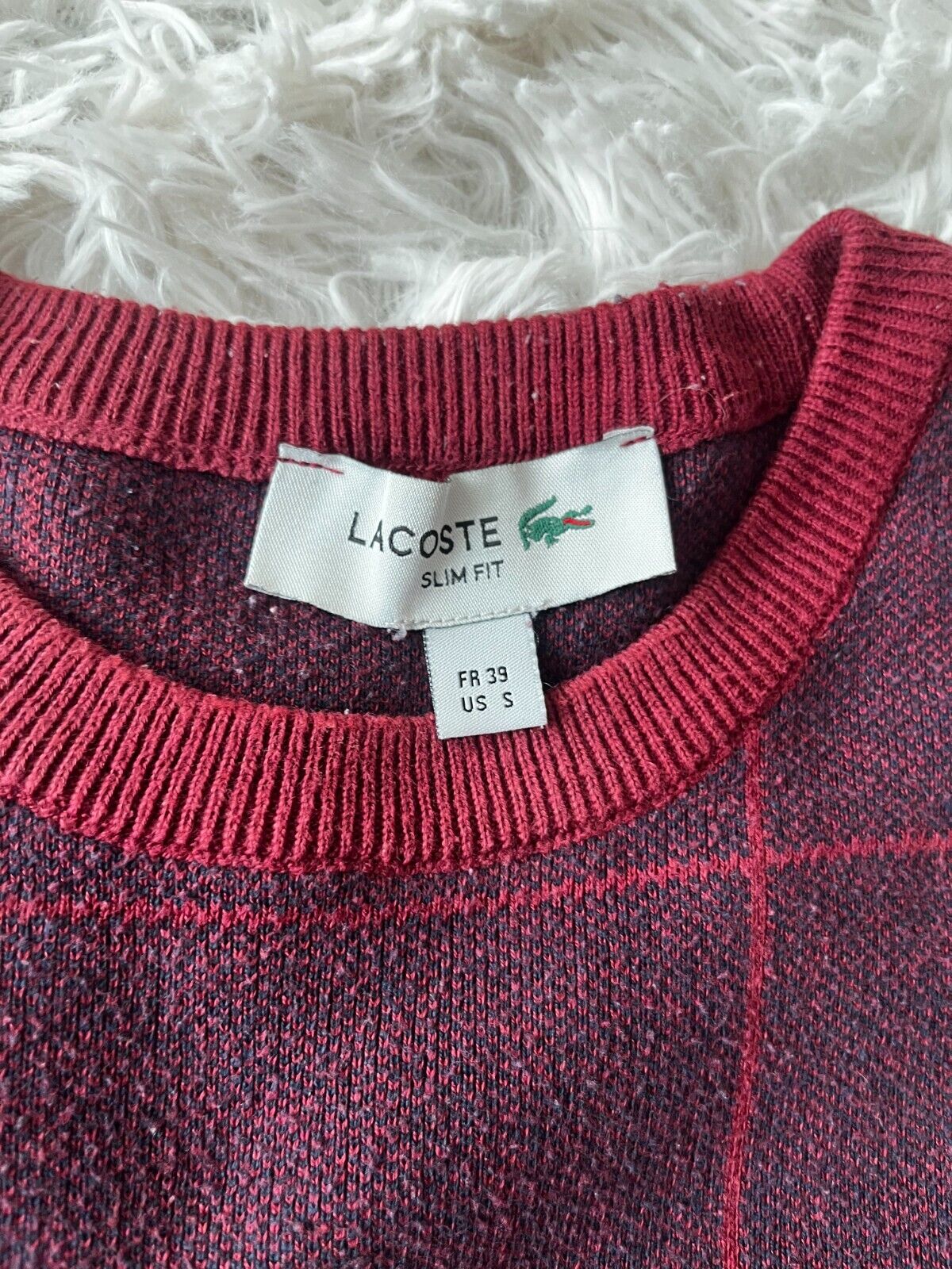 Lacoste Slim Fit Sweater Pullover Cotton Sweatshirt Jumper Size Men S