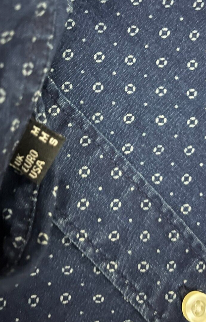 Barbour Tailored Fit Button Up Shirt Cotton Men Size M