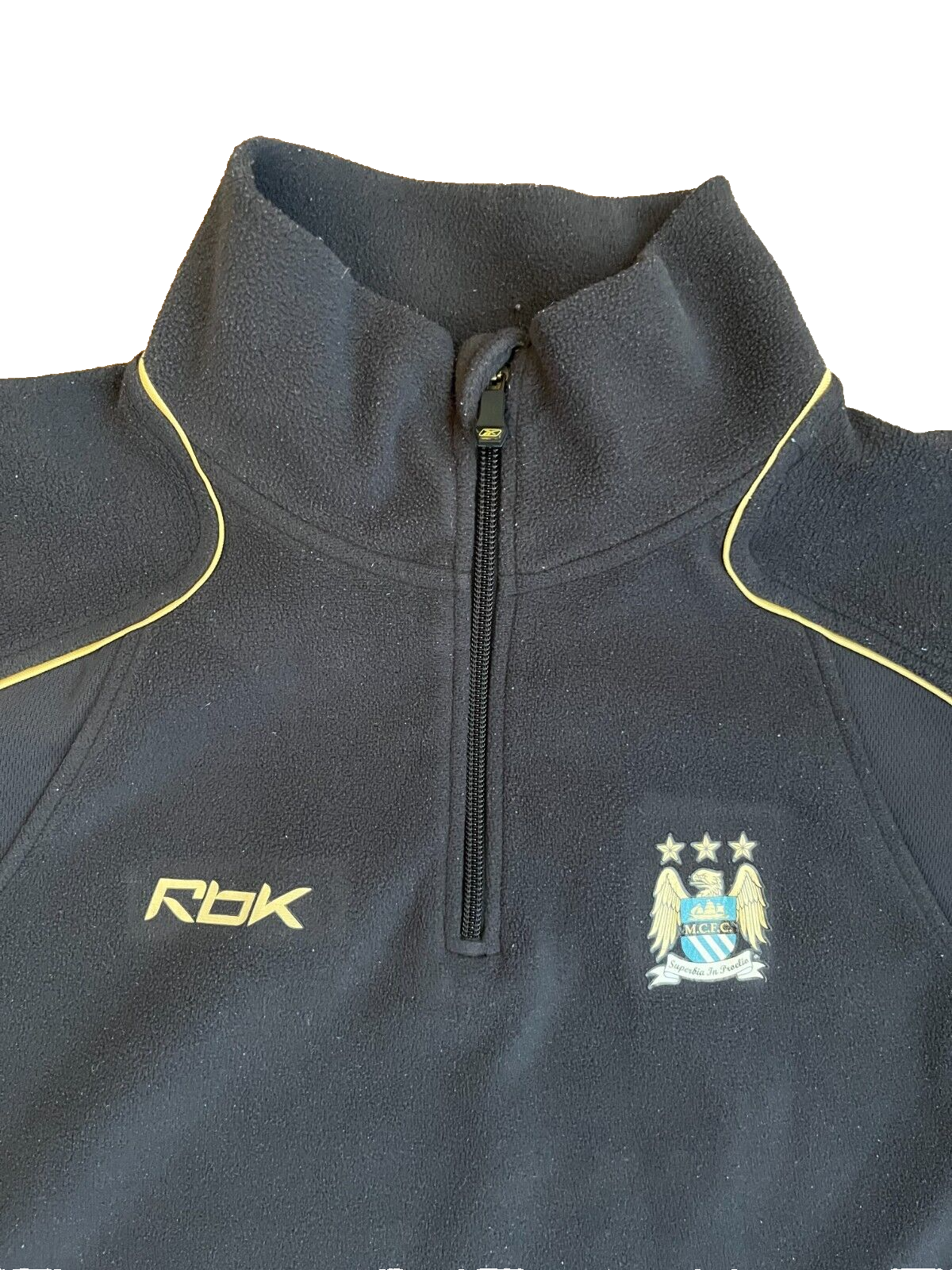 Manchester City Training Sweatshirt Jacket Pullover Football Reebok Size Men 2XL