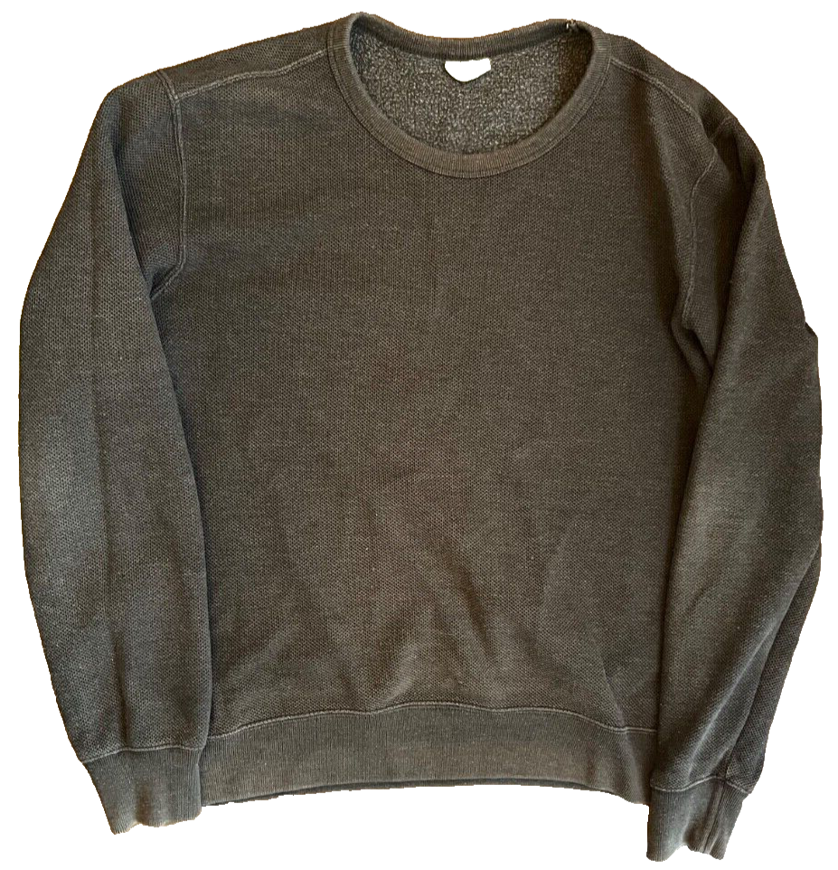 Champion Sweater Pullover Gray Sweatshirt Cotton Blend Round Neck Men Size M