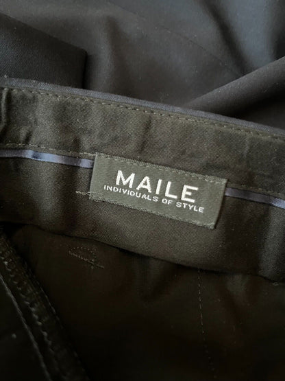 Loro Piana Super Wool 120s Maile Black Dress Pants Trousers Check Measurments