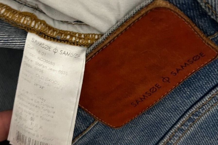 Samsoe Kobenhaven Blue Ripped Jeans Style Stefan Jean Men Pants Vaqueros