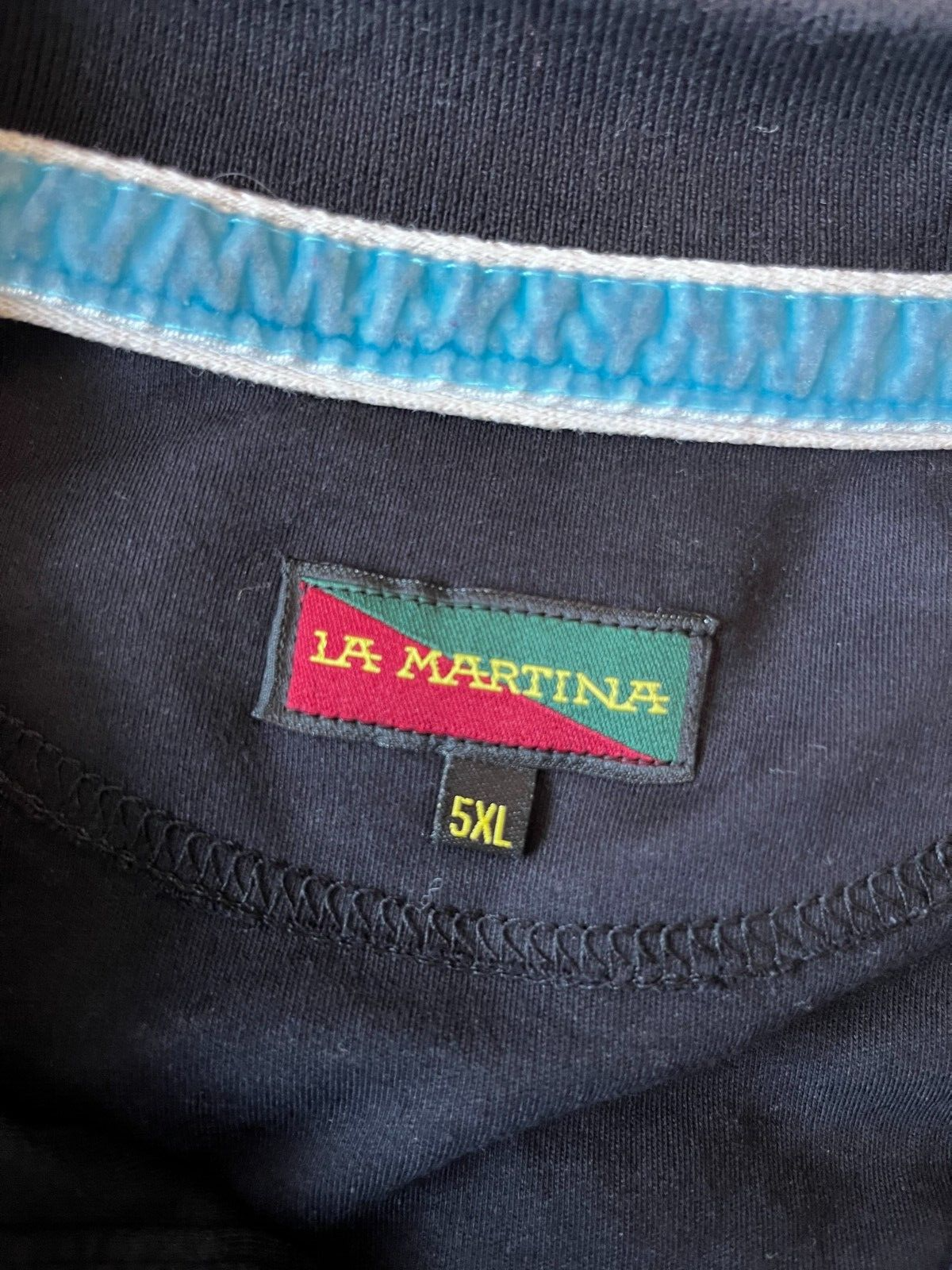 La Martina Buenos Aires Polo Shirt Embroidered Navy Cotton Size Men 5XL
