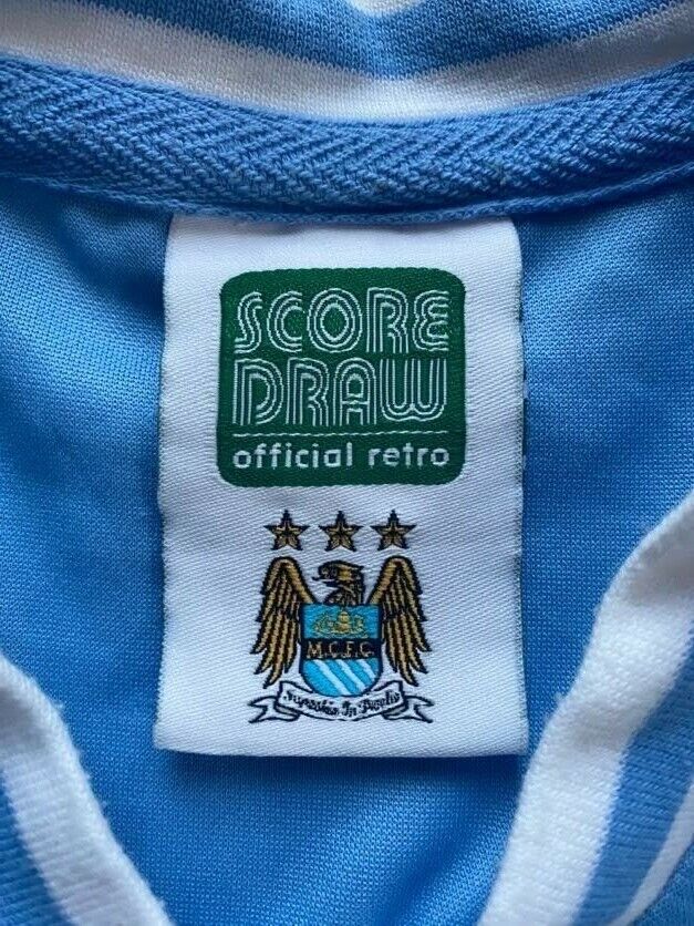 Manchester City 1982 1983 Home Shirt Jersey Camiseta Trikot Mailot Score Draw 