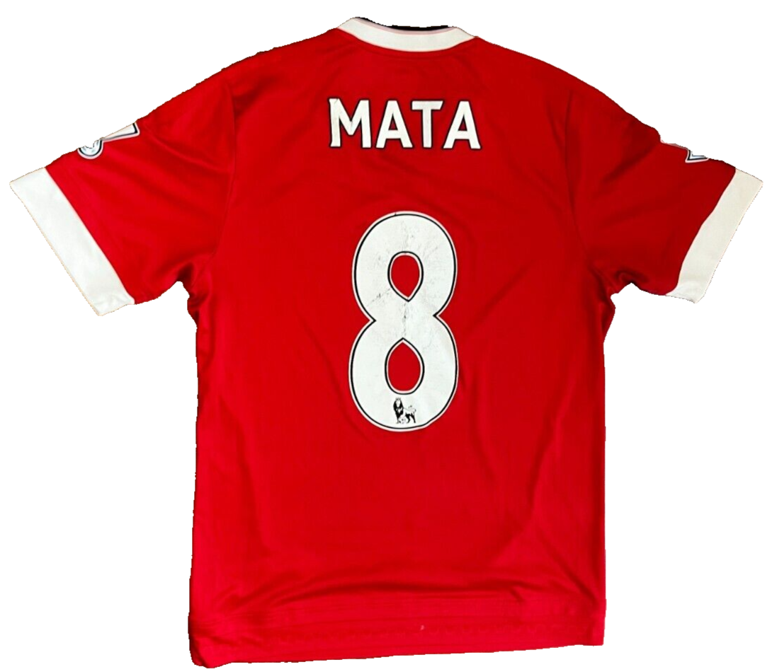 Juan Mata Manchester United Jersey 2015 2016 Home Shirt Adidas Football Size M