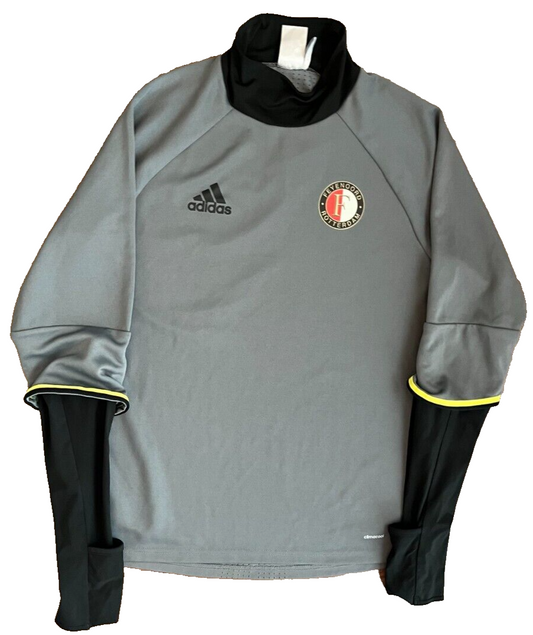 Feyenoord Sweat Football Training Pullover Drill Top Adidas Size Men M