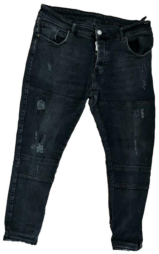 Dsquared2 Black Mens Size 36 Skinny Fit Button Fly Denim Made in Italy