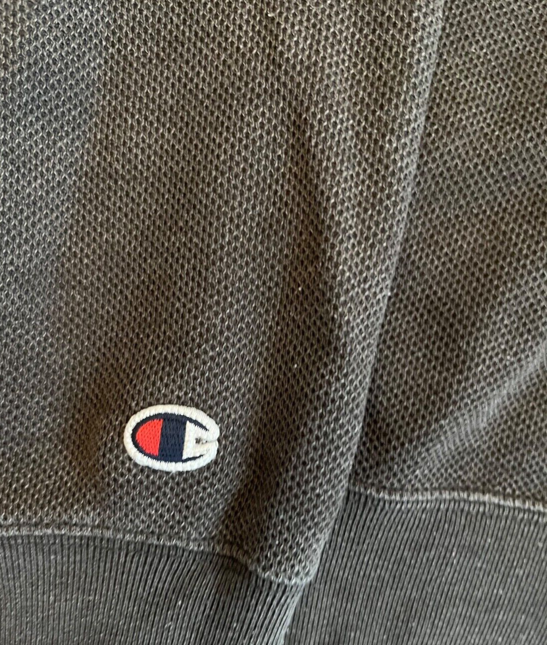 Champion Sweater Pullover Gray Sweatshirt Cotton Blend Round Neck Men Size M