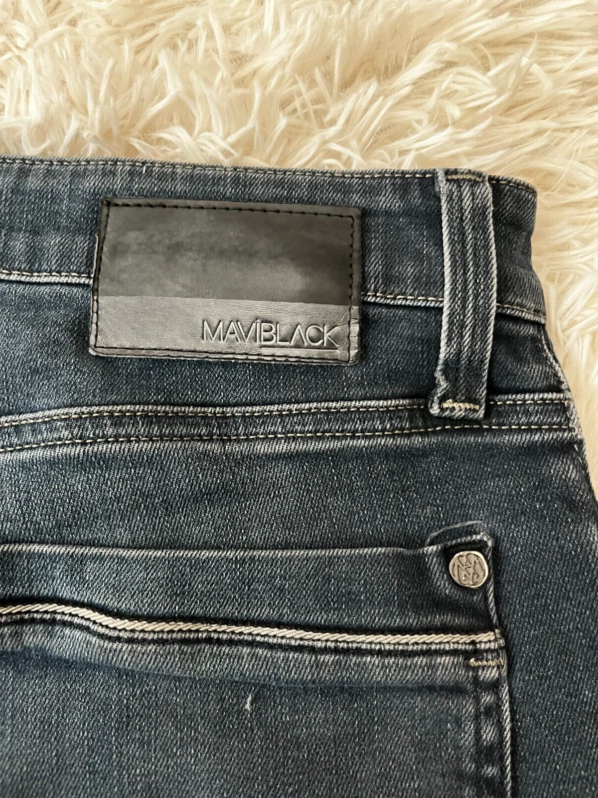 Mavi Black Jeans Blue Mens Marcus Slim Straight Leg Denim CHECK MEASURMENTS