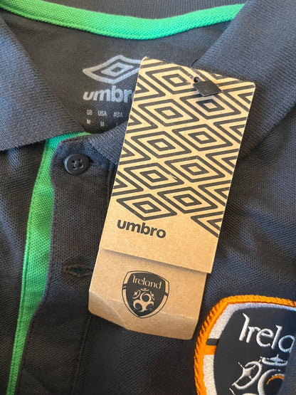 BNWT Ireland Jersey Training Polo Shirt Umbro Football Men Size M