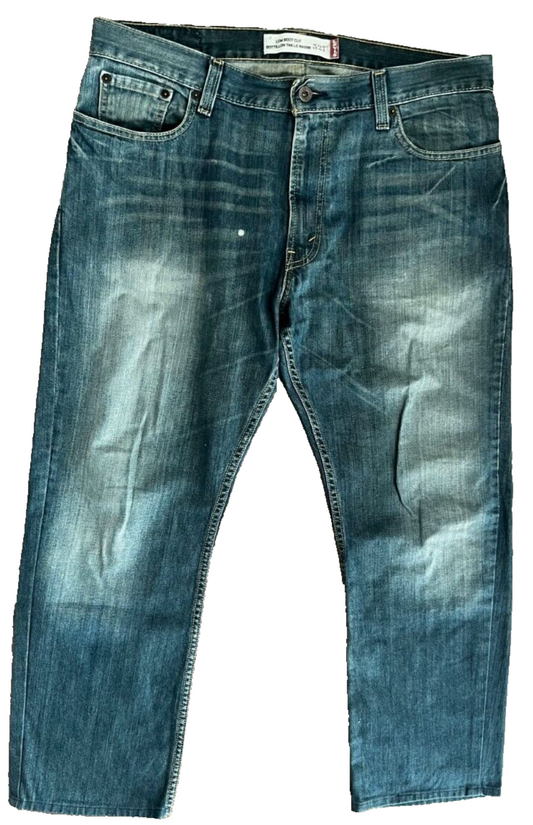 Levis 527 Blue Jeans Mens 36x30 Regular Fit Low Boot Cut Denim Red Tab