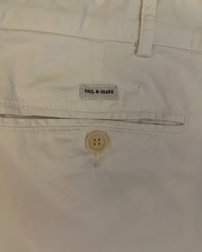 Paul Shark Yachting Pants Men Stretch White Cotton Trousers Check Measurements