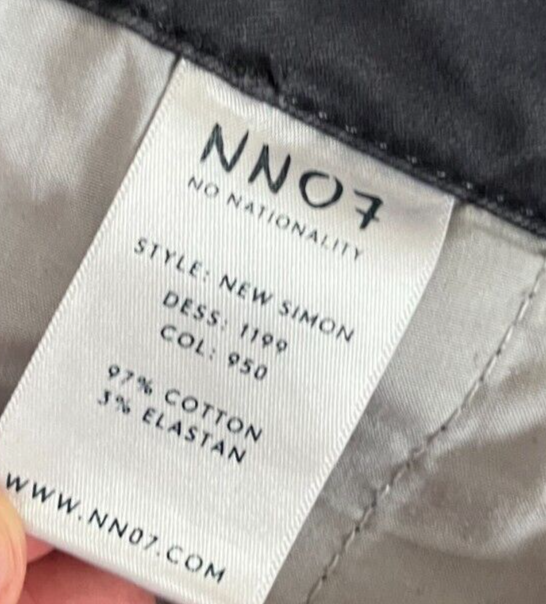 NNO7 No Nationality New Simon Style Cotton Pants Men Size 33 34