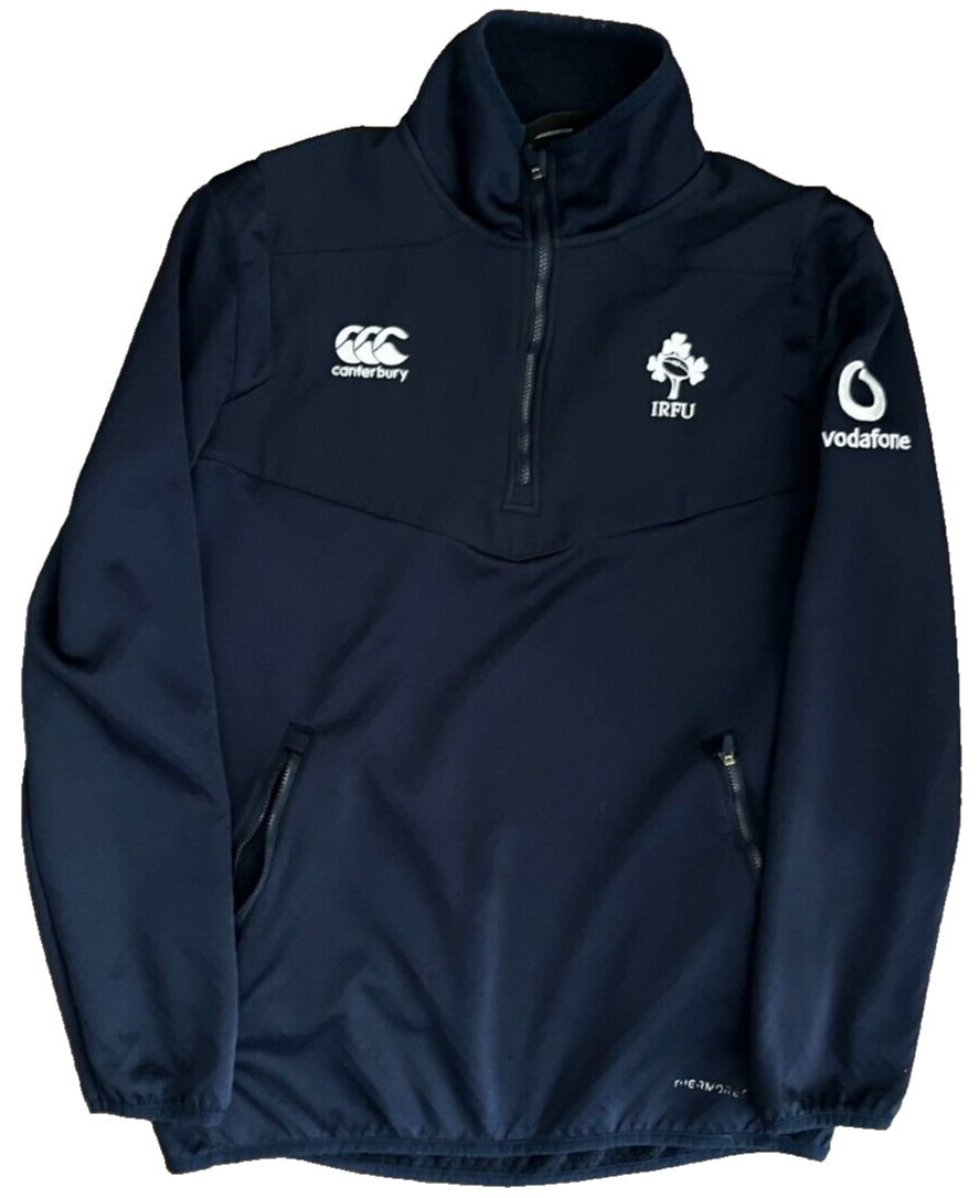 Ireland Rugby 1/4 Zip Sweatshirt Sweater Pullover Canterbury Thermoreg Men M