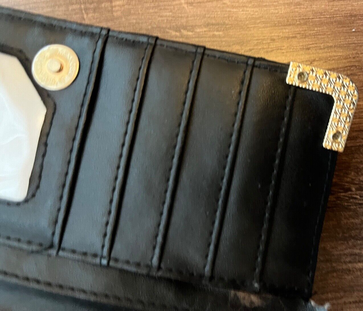 Jimmy Choo Wallet Bag Leather Black Purse Logo