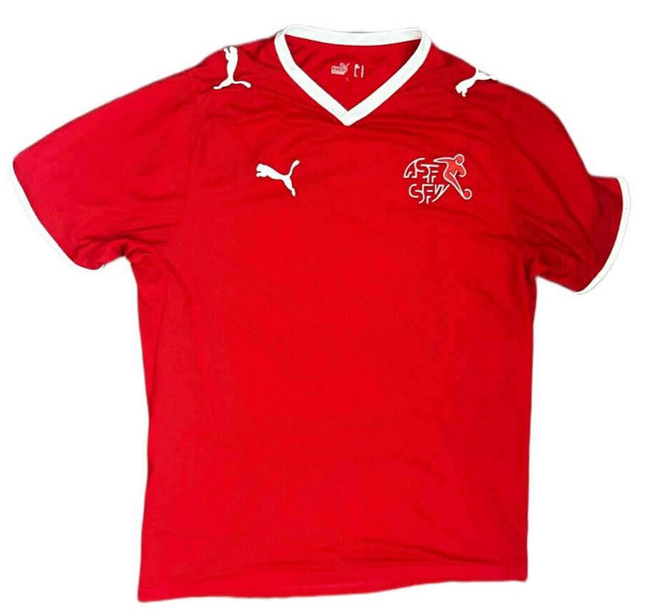 Switzerland Football 2008 2009 Home Shirt Jersey Puma Camiseta Trikot Mailot M