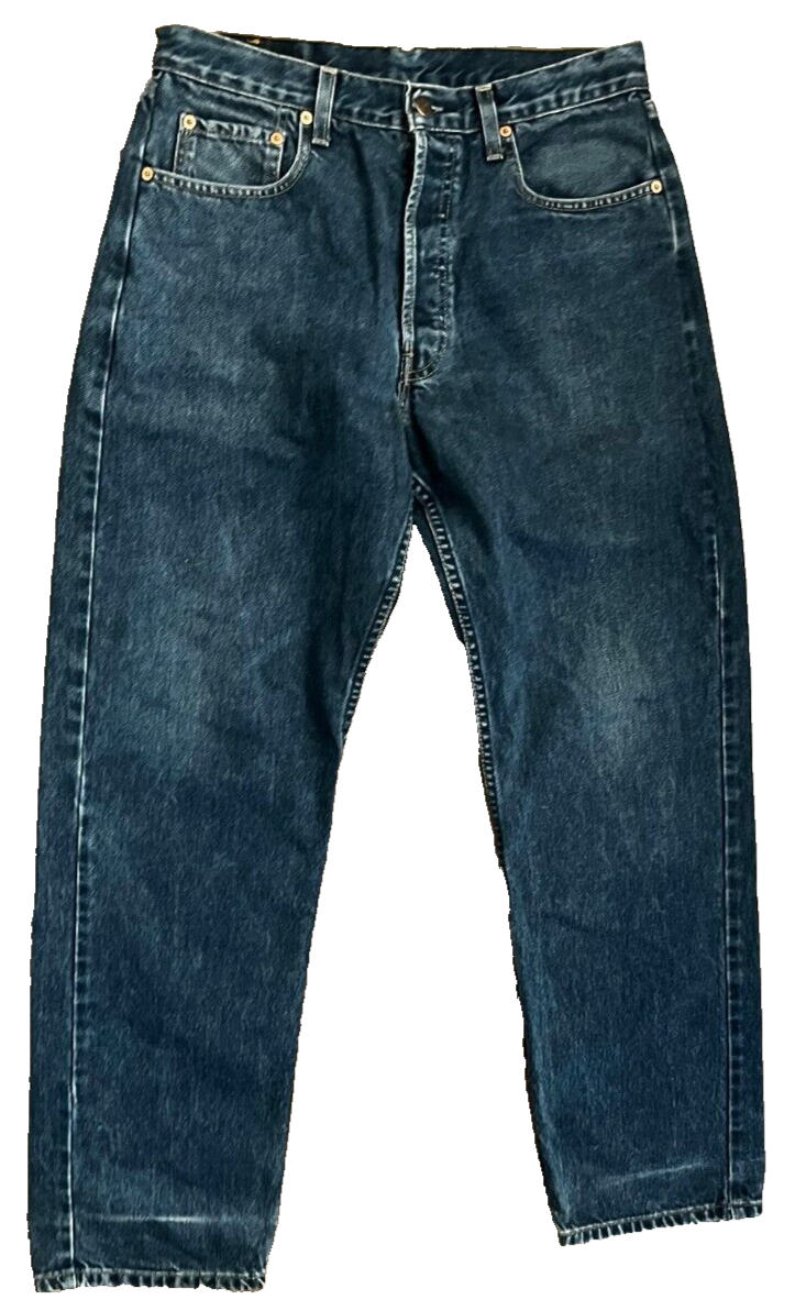 Vintage Levis 618 Blue Jeans Men 34x32 Straight Fit Denim Button Fly Orange Tab