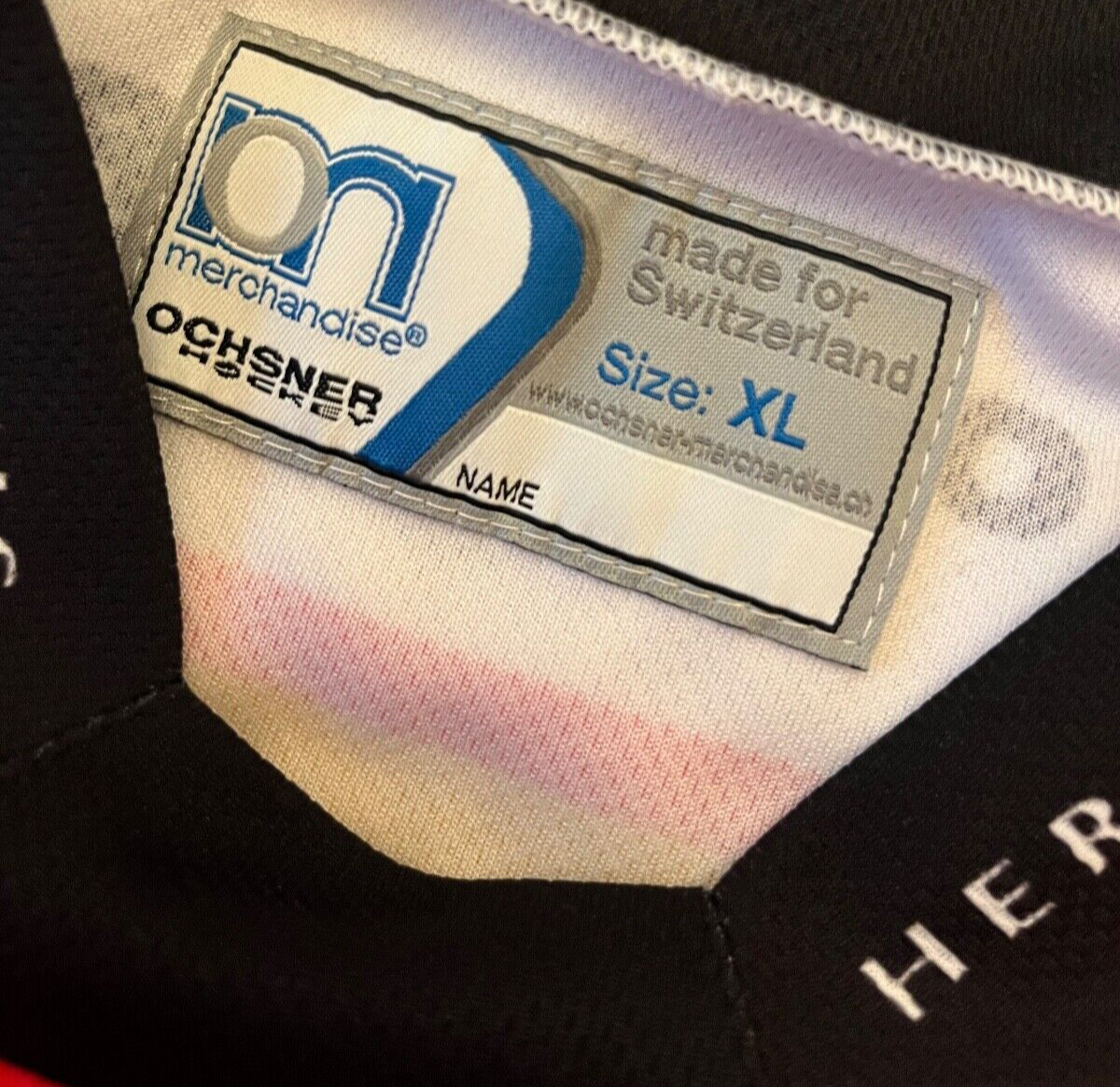 Switzerland Hockey Jersey 2013 2014 Home Shirt Ochsner Men Size XL