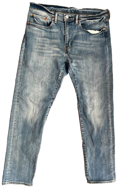 Levis 502 Blue Jeans Mens 34x32 Regular Fit Straight Leg Denim Red Tab