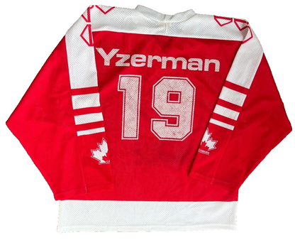 SIGNED Steve Yzerman Jersey 90s Canada Shirt Ice Hockey Tackla Men S