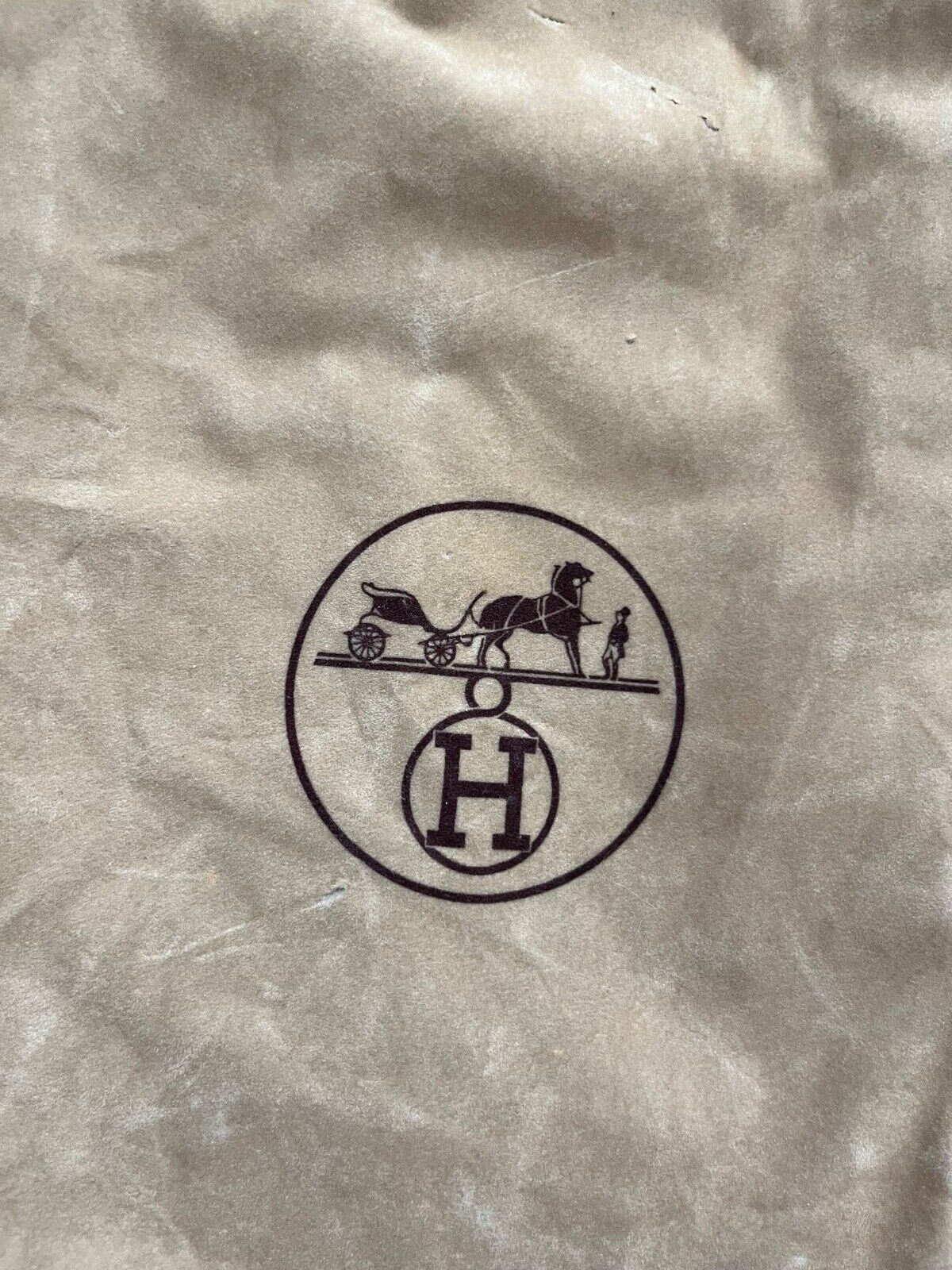 Vintage Hermes Dust Bag Beige Sand For Heels Sandals