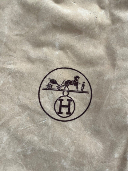 Vintage Hermes Dust Bag Beige Sand For Heels Sandals