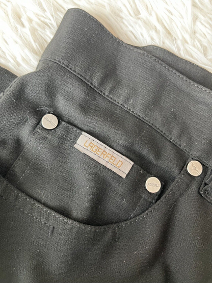 Karl Lagerfeld Black Suit Pants Trousers Men Size 35 Straight Leg