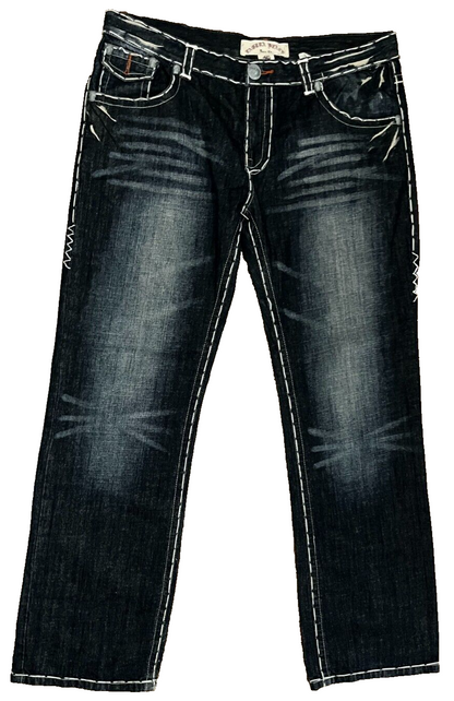Laguna Beach Dark Blue Jeans Womens Size 40 Swarowski Skulls
