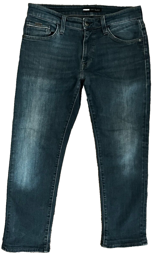 Mavi Black Jeans Blue Mens Marcus Slim Straight Leg Denim CHECK MEASURMENTS