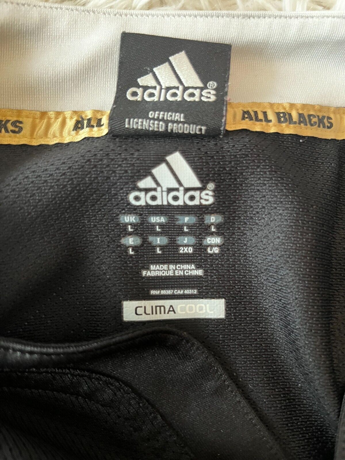 New Zealand All Blacks Rugby 2011 2012 Home Shirt Jersey Adidas Size Men L