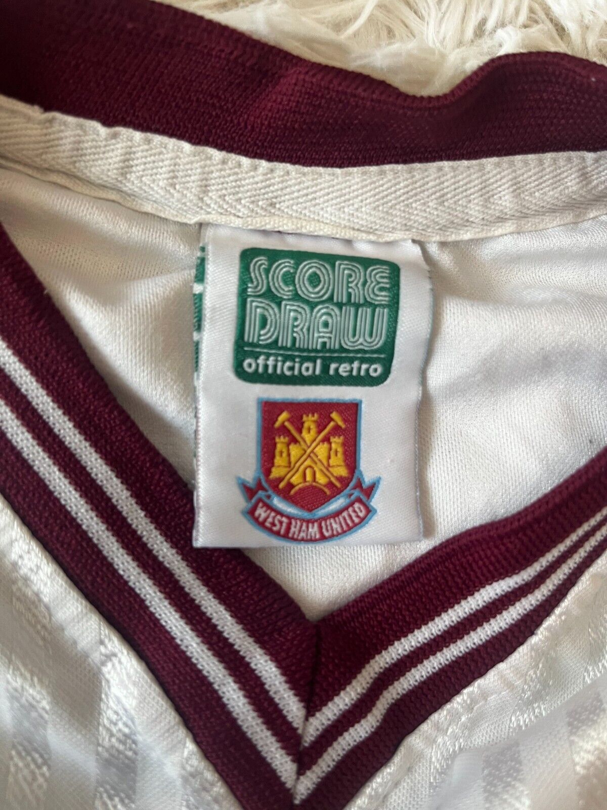 RARE West Ham United 1987 1989 Away Shirt Jersey ScoreDraw Camiseta Size Men M