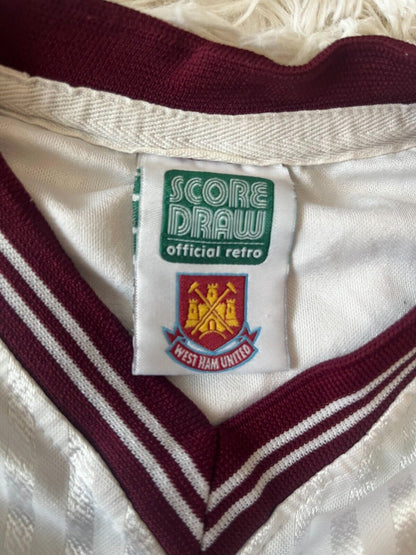 RARE West Ham United 1987 1989 Away Shirt Jersey ScoreDraw Camiseta Size Men M