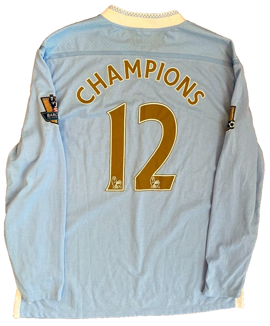 Manchester City Jersey 2011 2012 Home Champions Shirt Umbro Football Size Men 48