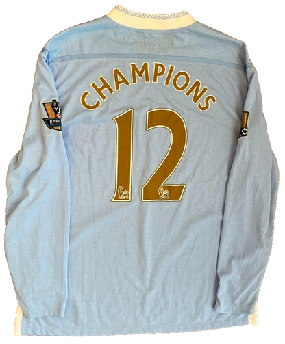 Manchester City Jersey 2011 2012 Home Champions Shirt Umbro Football Size Men 48