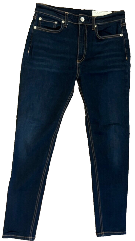 Rag Bone Jeans Blue Denim Nina High Rise Ankle Skinny Size Women 27