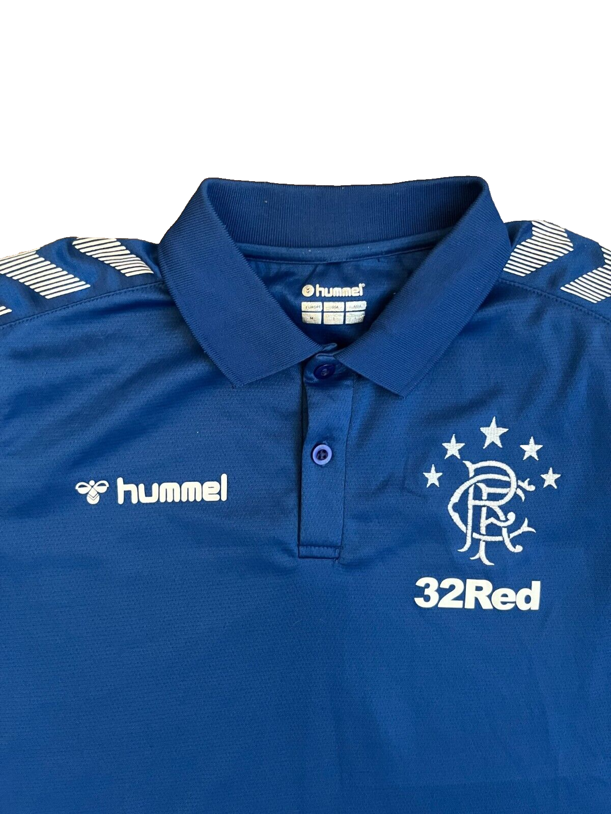 Glasgow Rangers Jersey Polo Training Shirt Hummel Football Size Men M