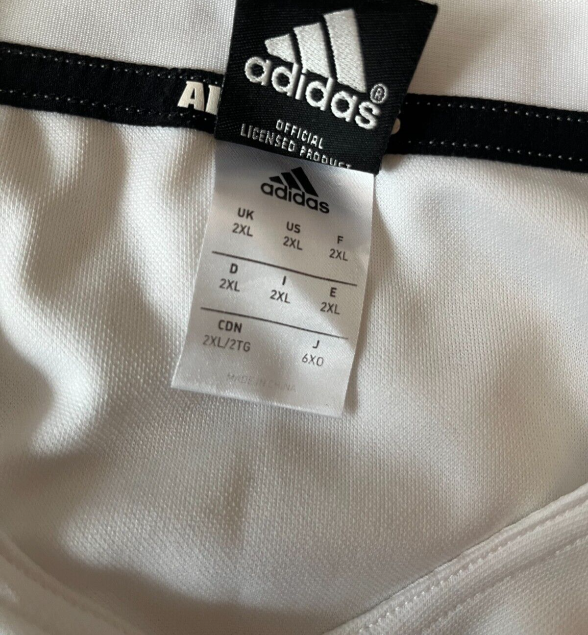 New Zealand Rugby All Blacks 2018 Away Shirt Jersey Adidas Size Men 2XL