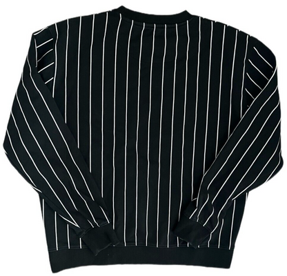 Karl Kani Sweatshirt Pinstripe Black Sweater Pullover Sudadera Men Size L