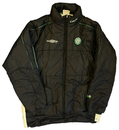 Vintage Glasgow Celtic Football Training Jacket Hooded Soccer Umbro Men Size L