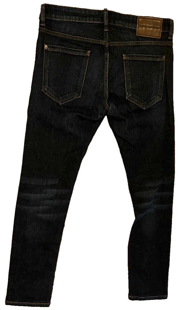 Dsquared2 Dark Blue Jeans Men Size 48 Regular Fit Straight Leg Denim