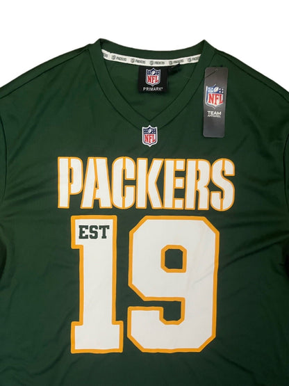 BNWT Green Bay Packers Primark Shirt Jersey NFL Camiseta Trikot Mailot Size XL
