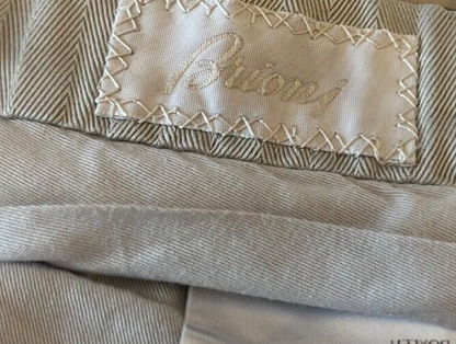 Brioni Dress Pants Suit Trousers Delta Wool Men Size 52 Made in Italy