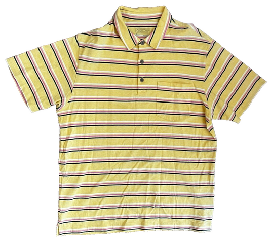 Patagonia Polo Shirt Button Up Short Sleeve Organic Cotton Men Size M