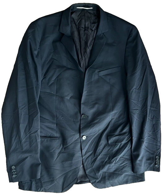 Karl Lagerfeld Blazer Suit Jacket Black Wool Elastane Size Men 110