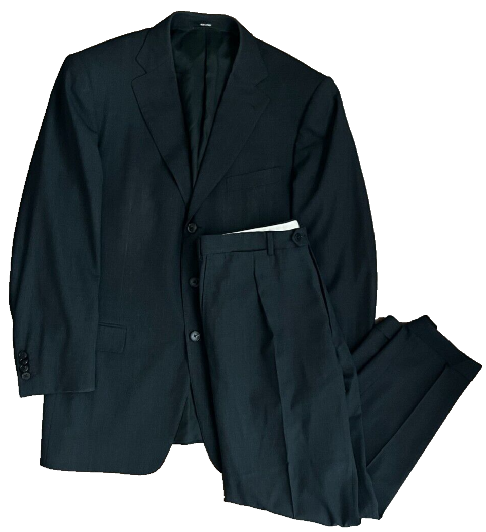 Ermenegildo Zegna High Performance Full Suit Blazer Pants Black Wool Men Size 52