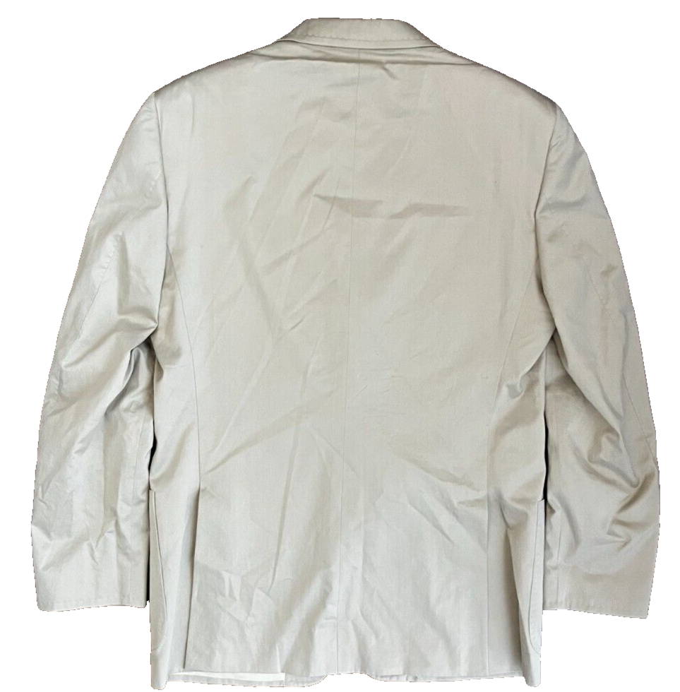 Ermenegildo Zegna Beige Suit Jacket Blazer Soft Cotton Size 50