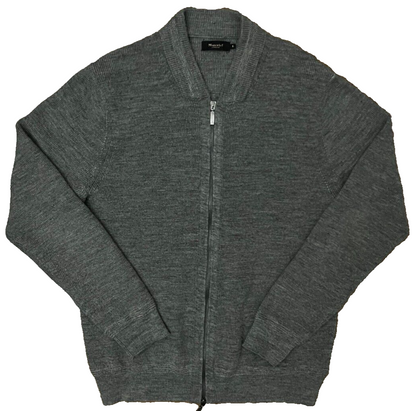 Moncrief London Men Sweatshirt Wool Mix Sweater Full Zip Jacket Size L