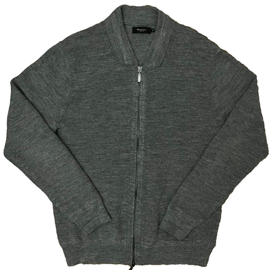 Moncrief London Men Sweatshirt Wool Mix Sweater Full Zip Jacket Size L